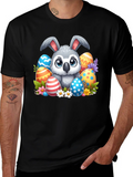 Cute Easter Owl Bunny T-Shirt product image 1