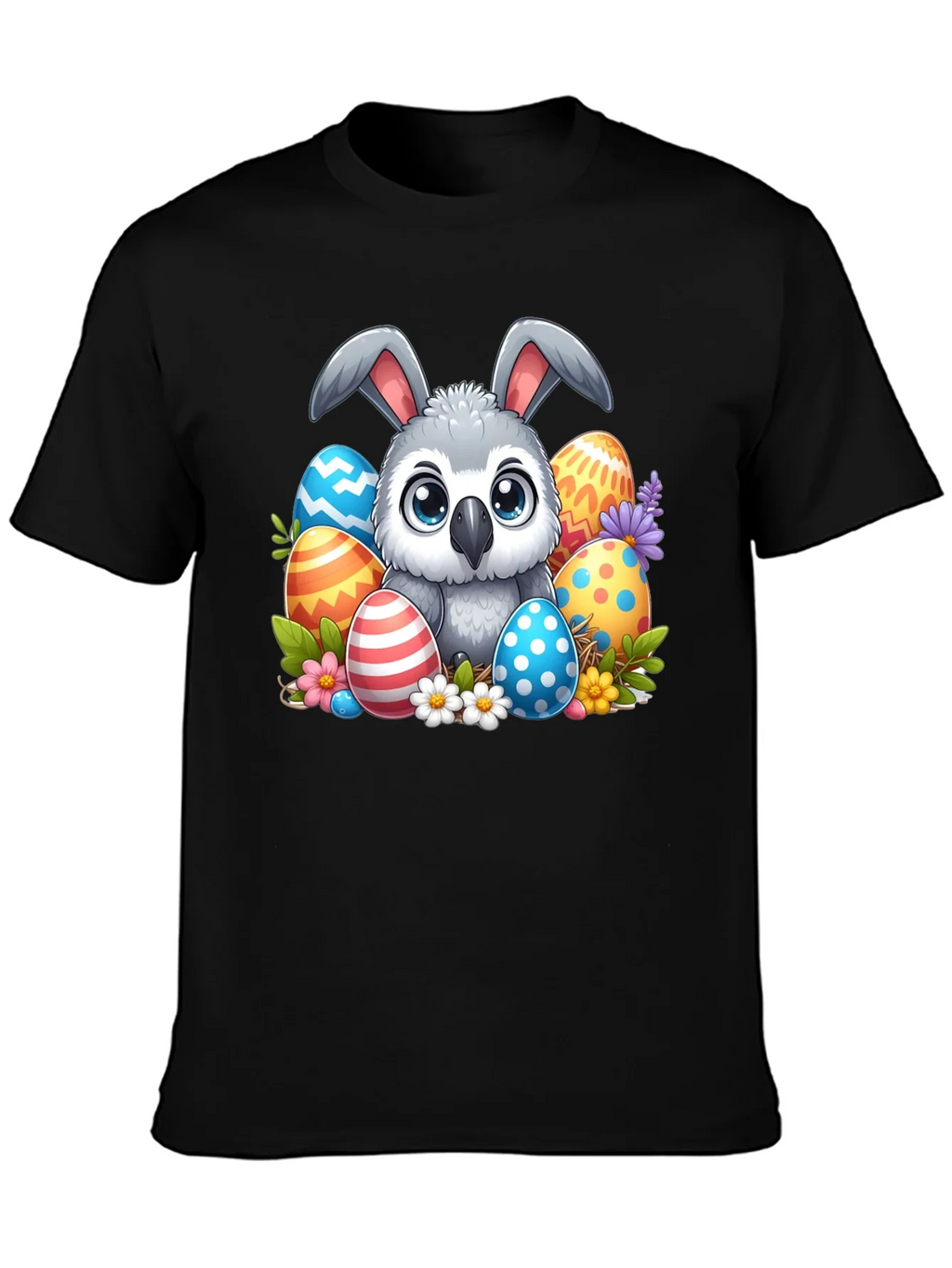 Cute Easter Owl Bunny T-Shirt product image 3