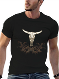 Western Bull Skull Graphic Tee - Black product image 1