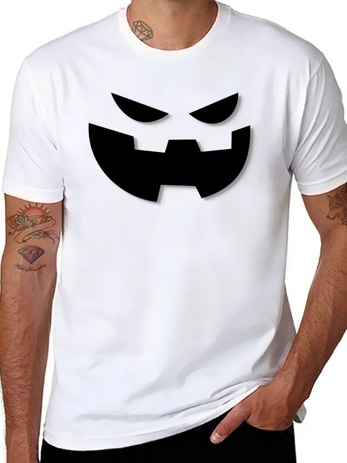 Spooky Halloween Face Graphic Tee product image 7