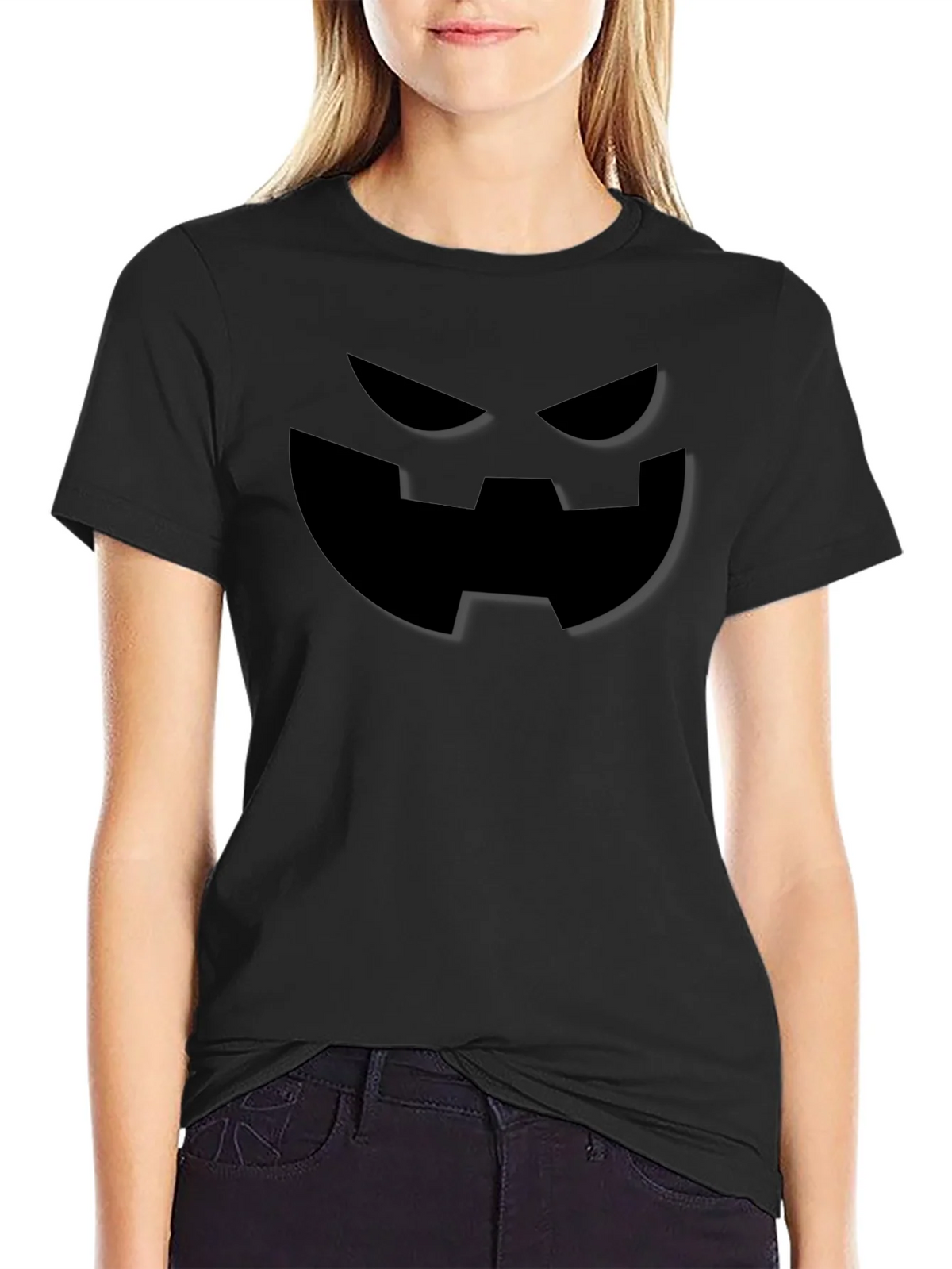 Spooky Halloween Face Graphic Tee product image 2