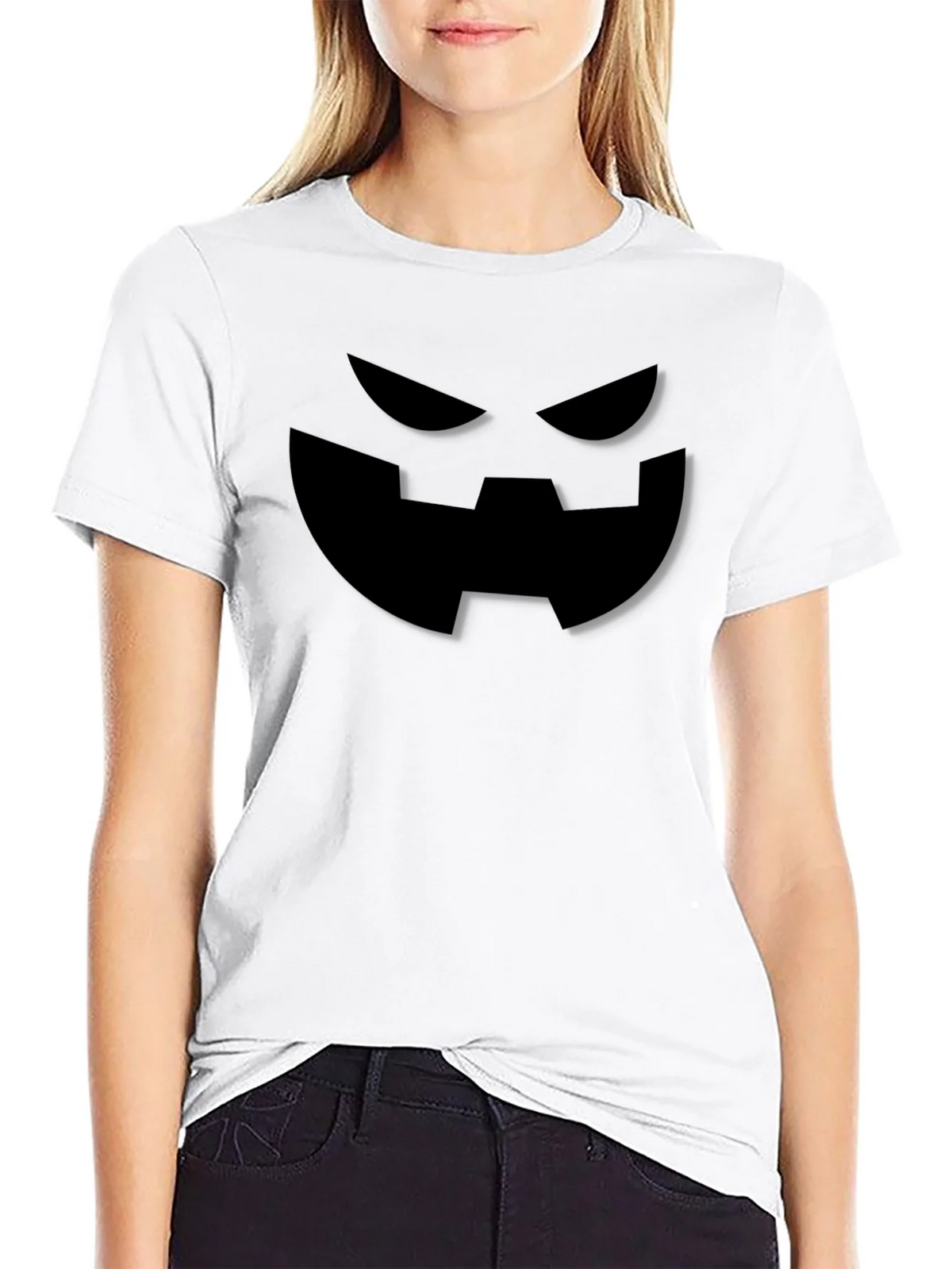 Spooky Halloween Face Graphic Tee product image 8