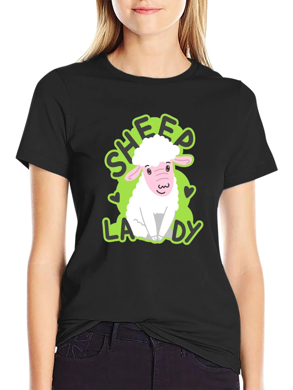 Sheep Lady T-Shirt - Cute Animal Lover Tee product image 2