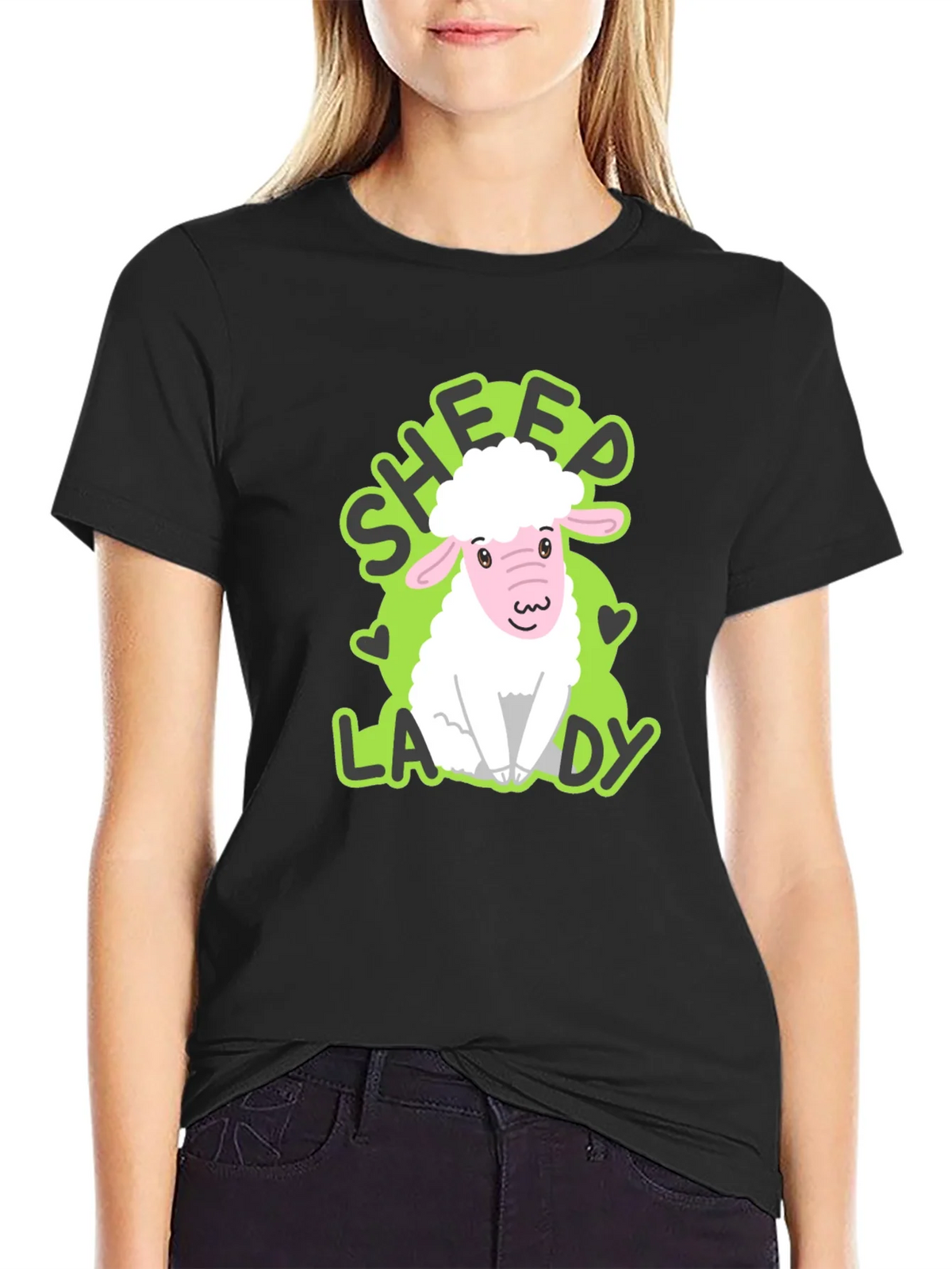 Sheep Lady T-Shirt - Cute Animal Lover Tee product image 2