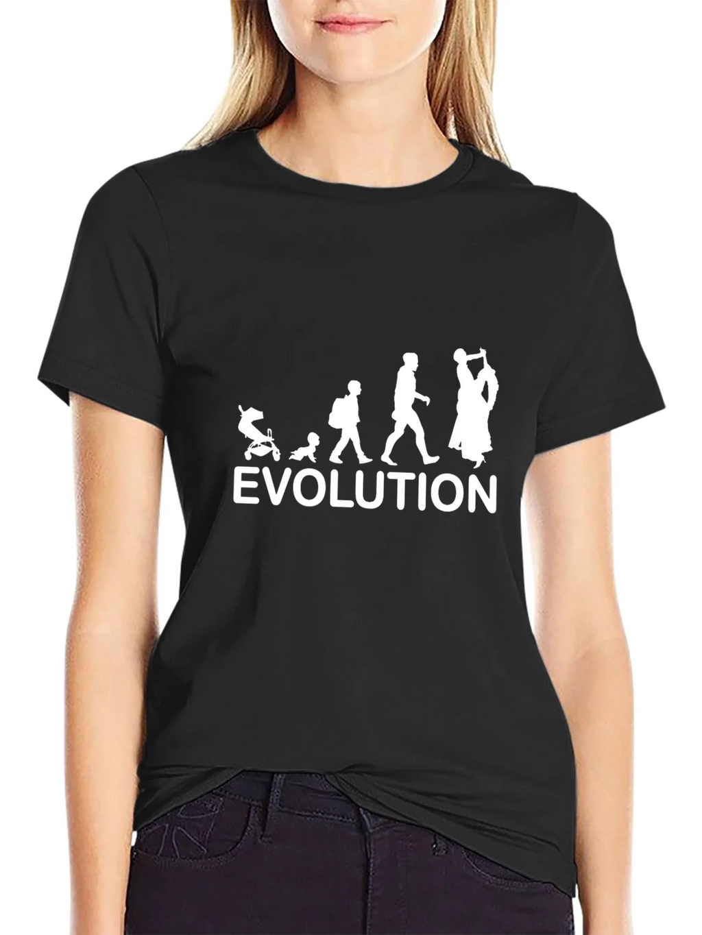 Evolution Black Graphic Tee - Mens Novelty T-Shirt product image 2