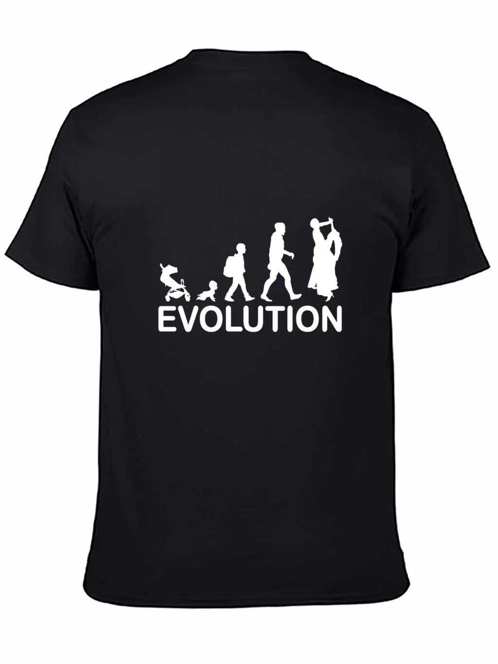 Evolution Black Graphic Tee - Mens Novelty T-Shirt product image 4