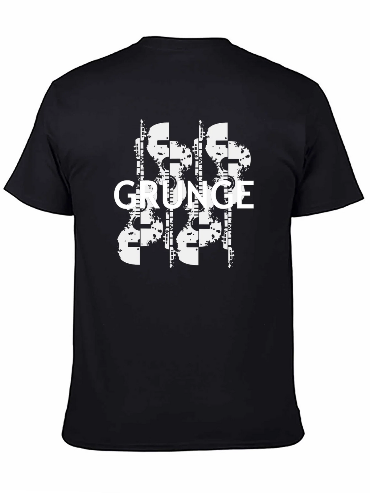 Grunge Graphic Print Black T-Shirt product image 4