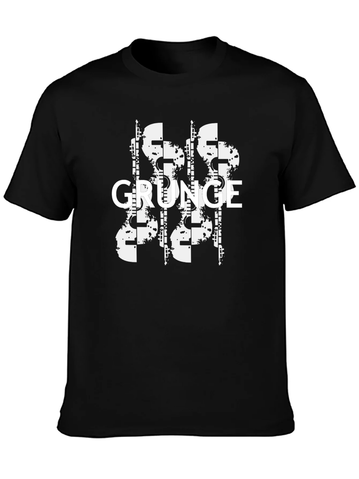 Grunge Graphic Print Black T-Shirt product image 3