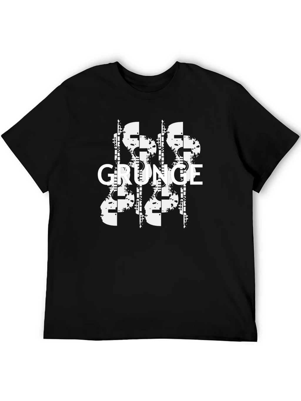 Grunge Graphic Print Black T-Shirt product image 5