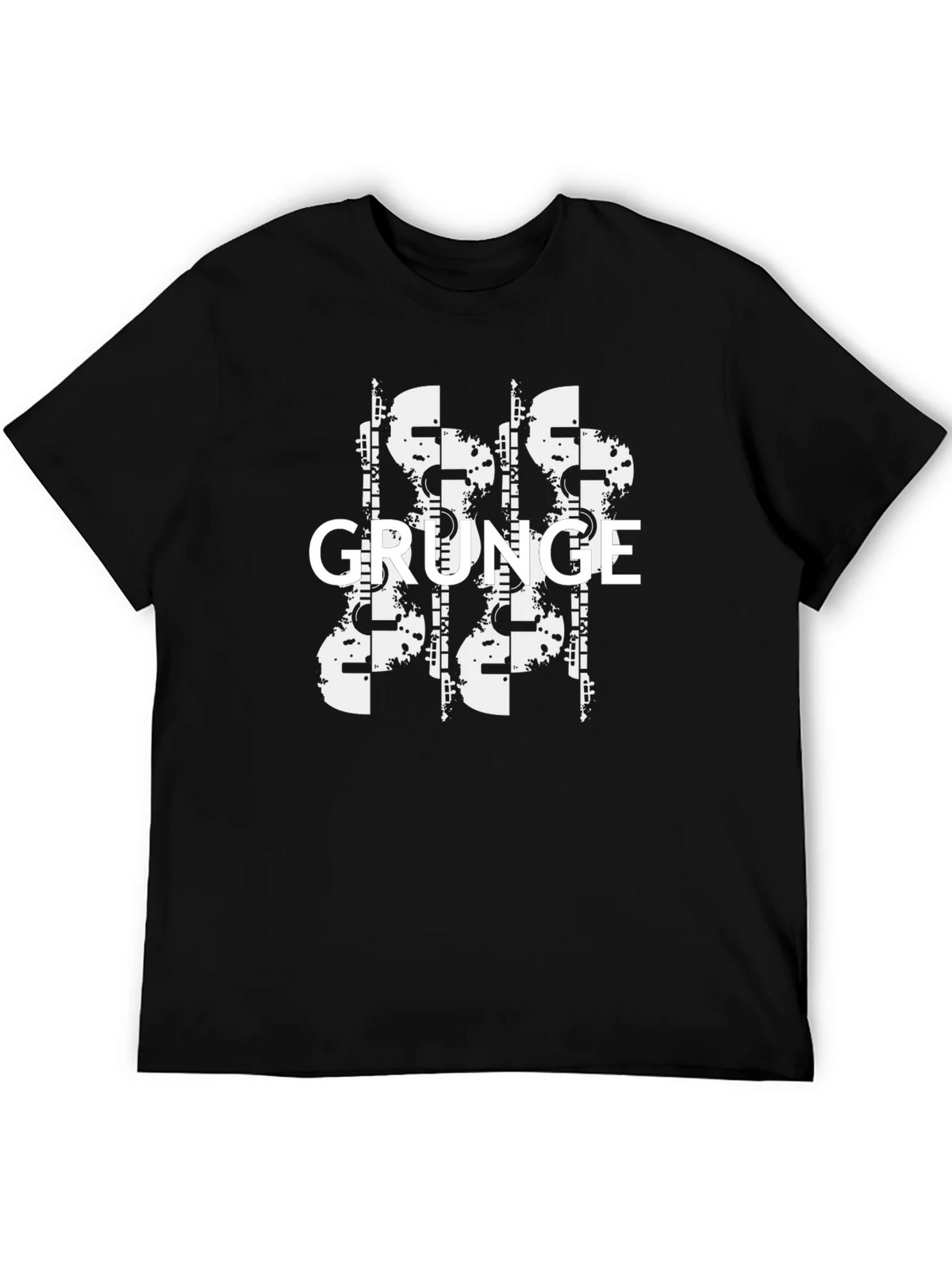 Grunge Graphic Print Black T-Shirt product image 5