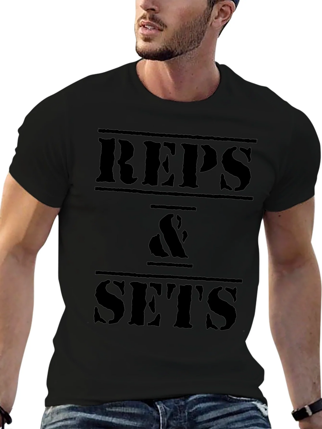 Reps & Sets Black Graphic T-Shirt product image 6