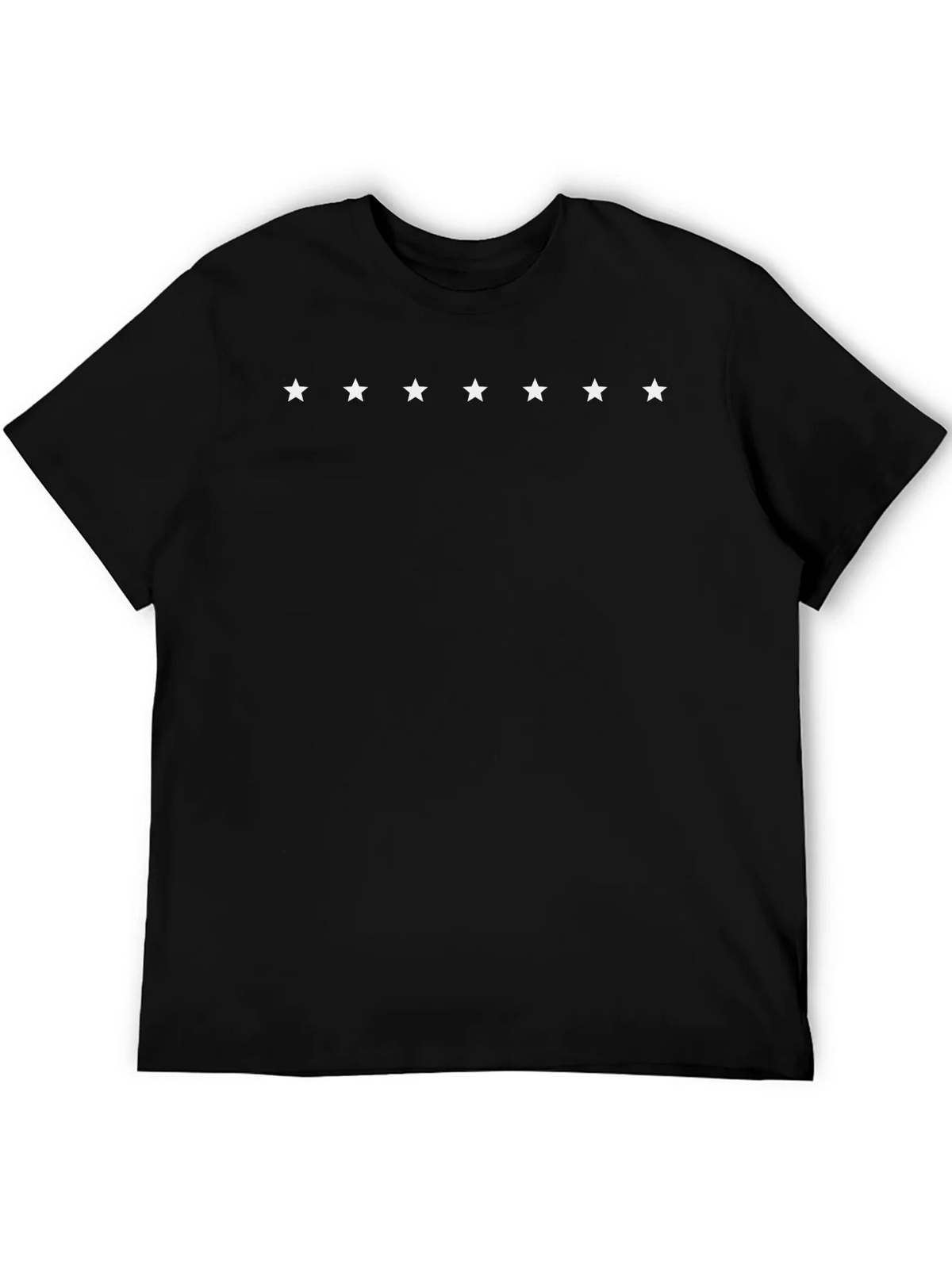 Mens Black Crewneck T-Shirt with Star Design product image 5