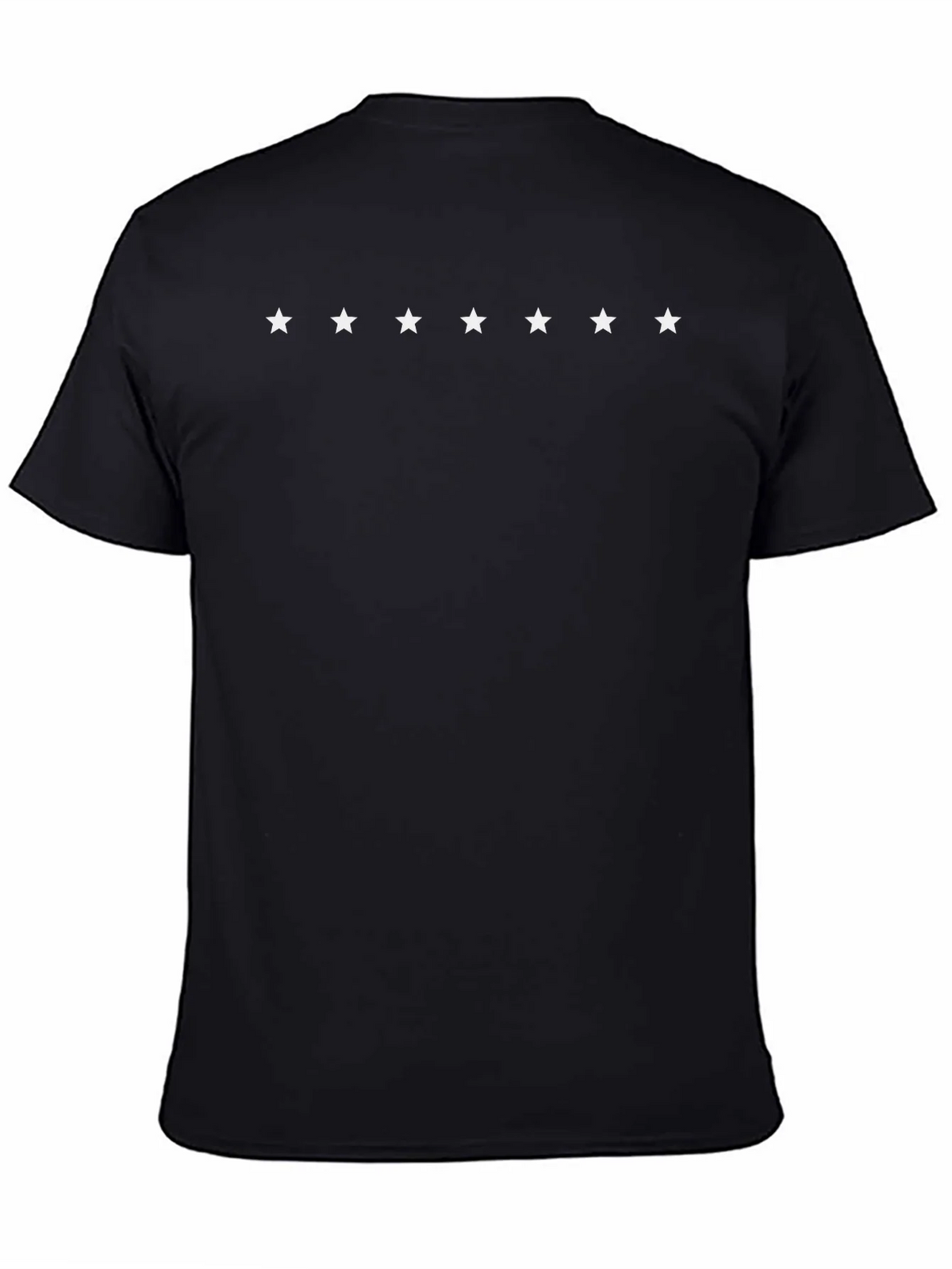 Mens Black Crewneck T-Shirt with Star Design product image 4