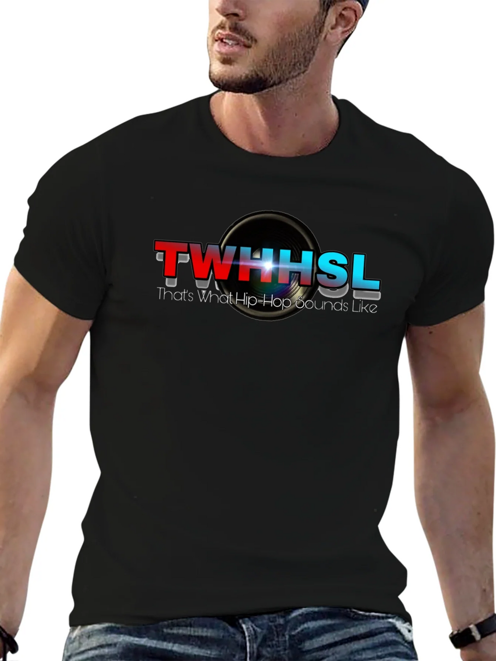 TWHHSL Hip-Hop Sounds Black Graphic Tee product image 6