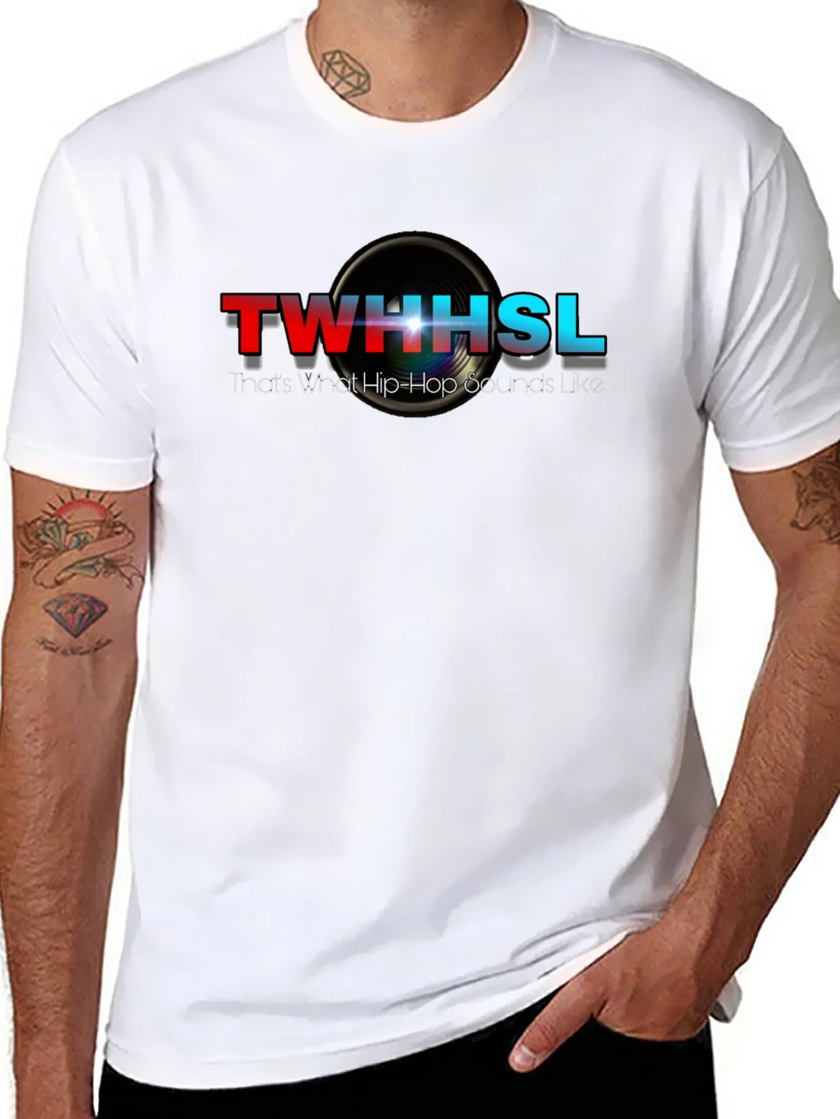 TWHHSL Hip-Hop Sounds Black Graphic Tee product image 7