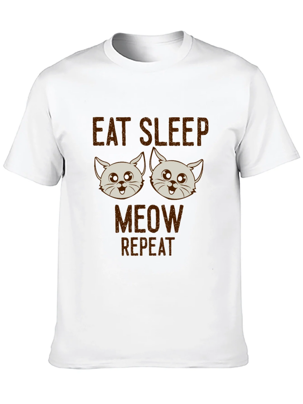 Eat Sleep Meow Repeat Cat T-Shirt product image 9