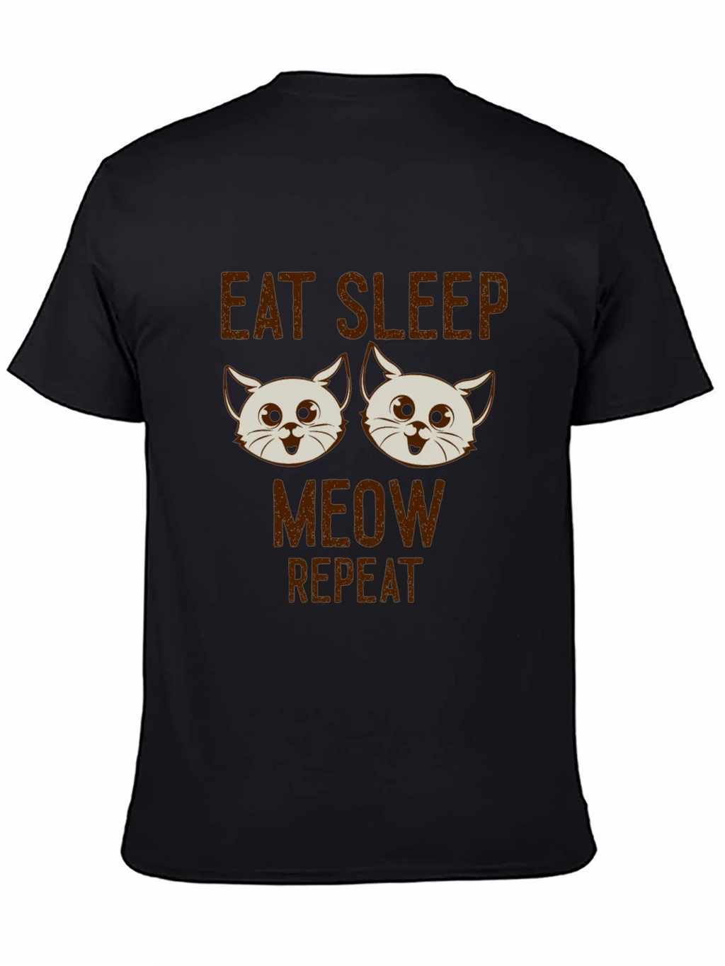 Eat Sleep Meow Repeat Cat T-Shirt product image 4