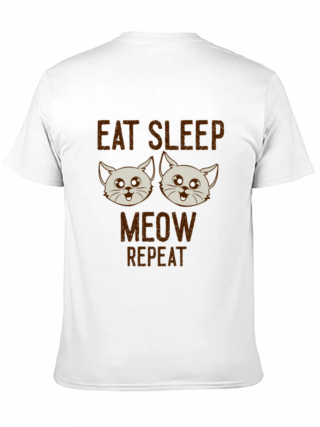 Eat Sleep Meow Repeat Cat T-Shirt product image 10