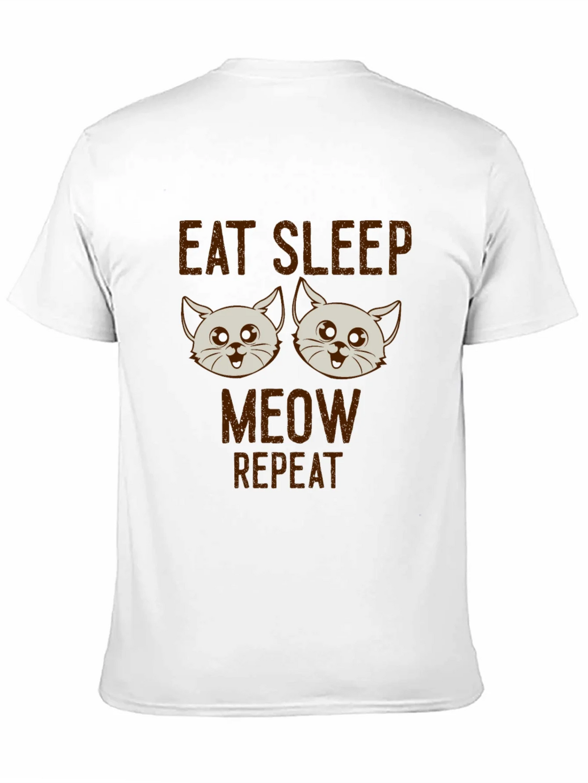 Eat Sleep Meow Repeat Cat T-Shirt product image 10