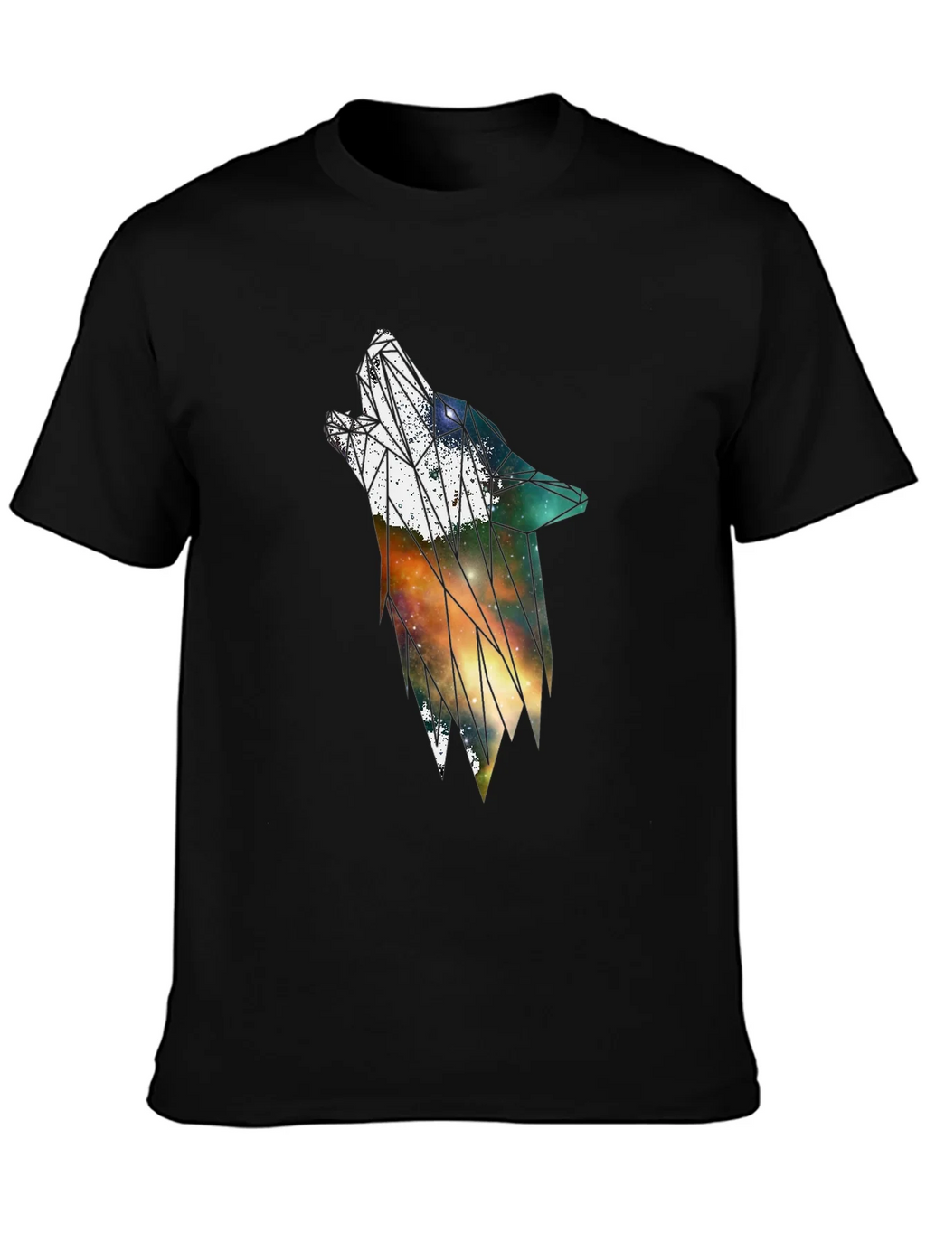 Geometric Galaxy Wolf Graphic Tee product image 1