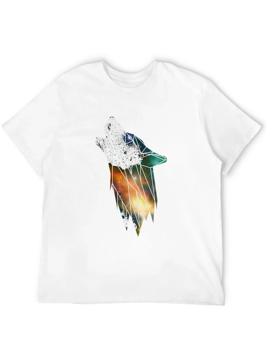 Geometric Galaxy Wolf Graphic Tee product image 4