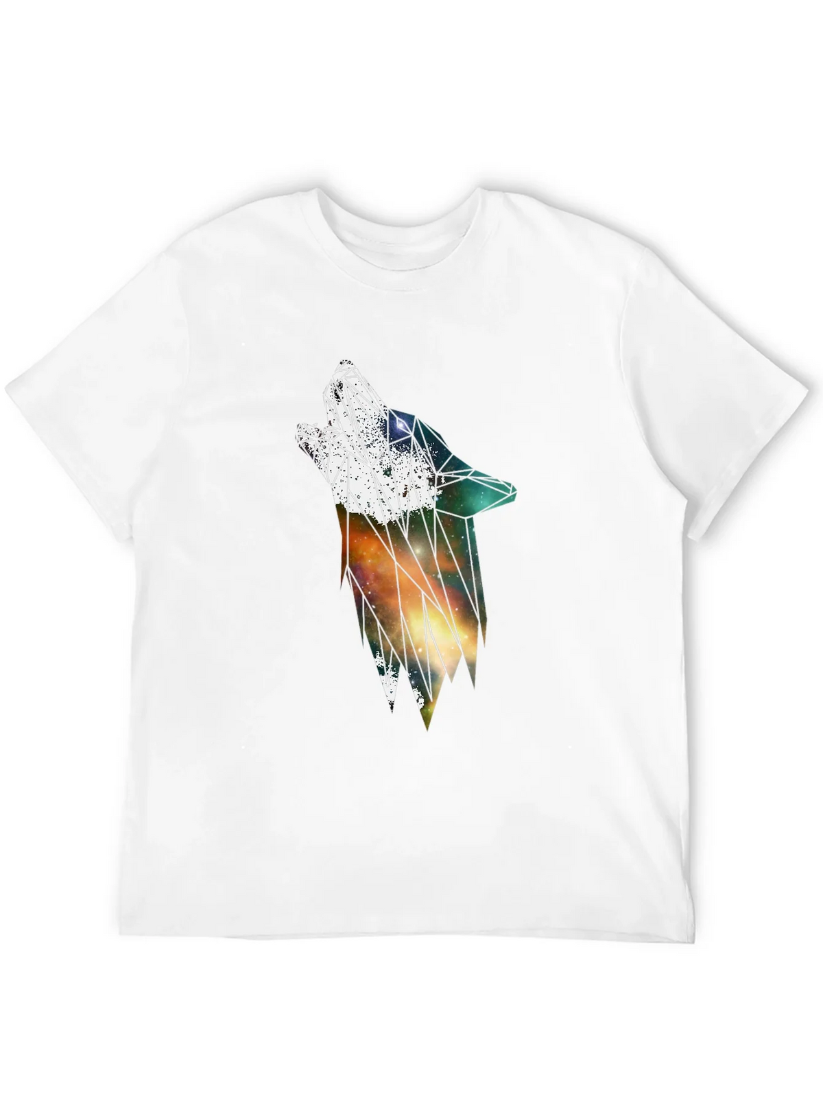 Geometric Galaxy Wolf Graphic Tee product image 4
