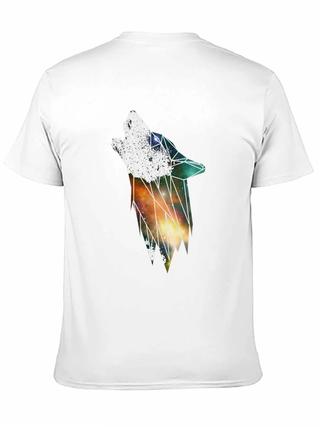 Geometric Galaxy Wolf Graphic Tee product image 3