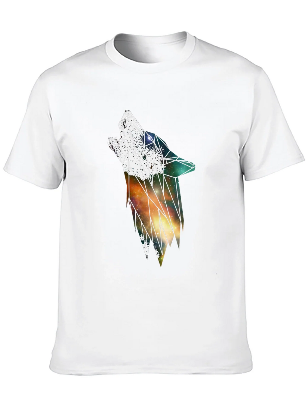 Geometric Galaxy Wolf Graphic Tee product image 2