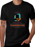 Thanksgiving Pilgrim Hat Graphic T-Shirt