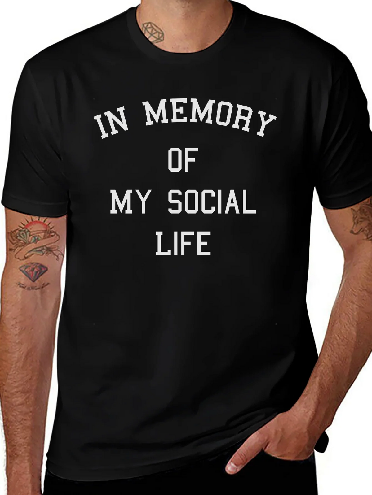 In Memory Of My Social Life Graphic Tee product image 1