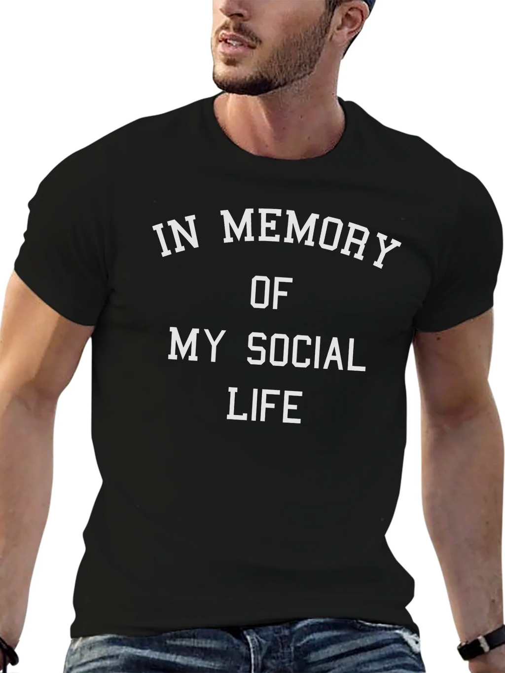 In Memory Of My Social Life Graphic Tee product image 4