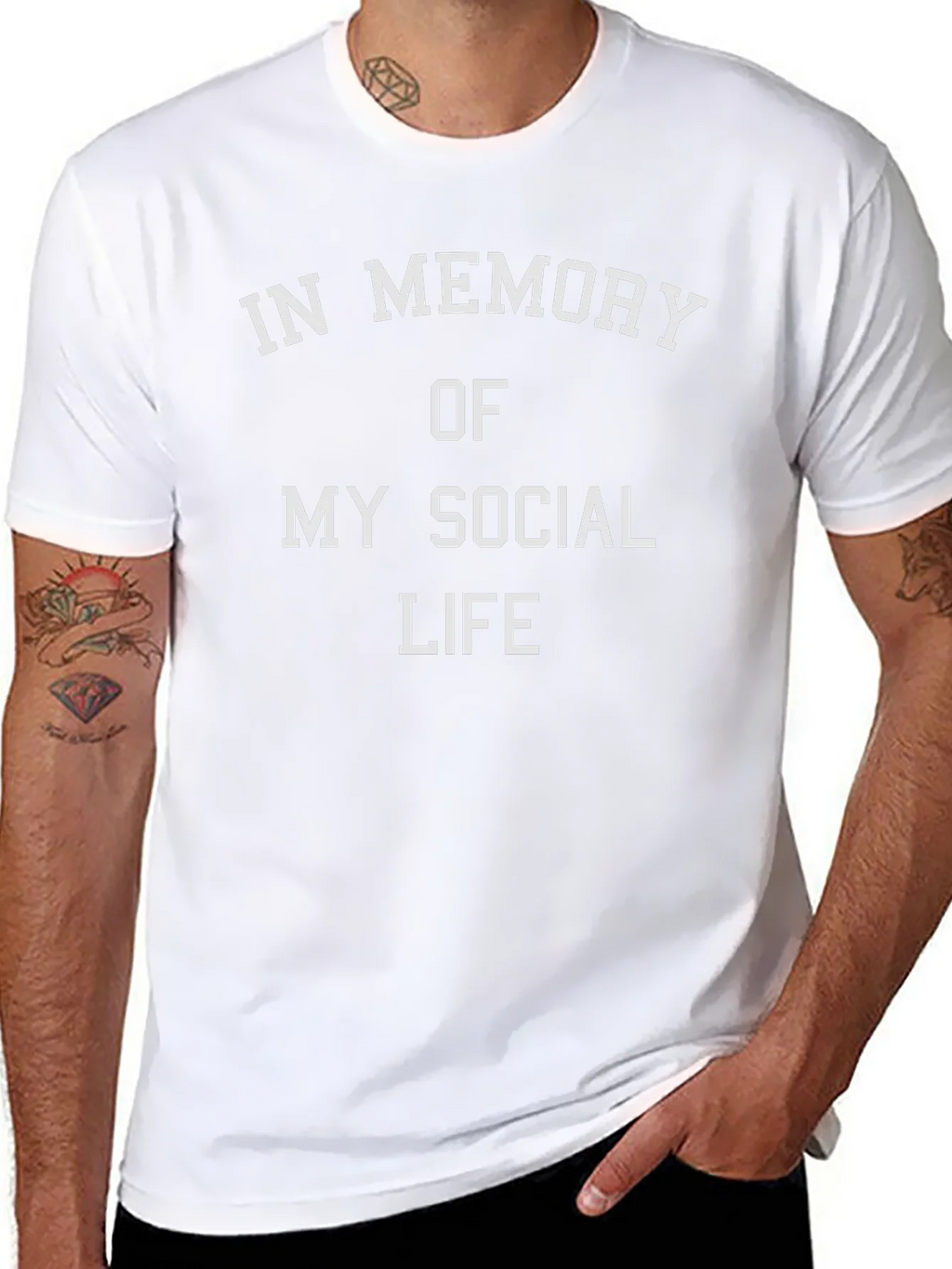 In Memory Of My Social Life Graphic Tee product image 5