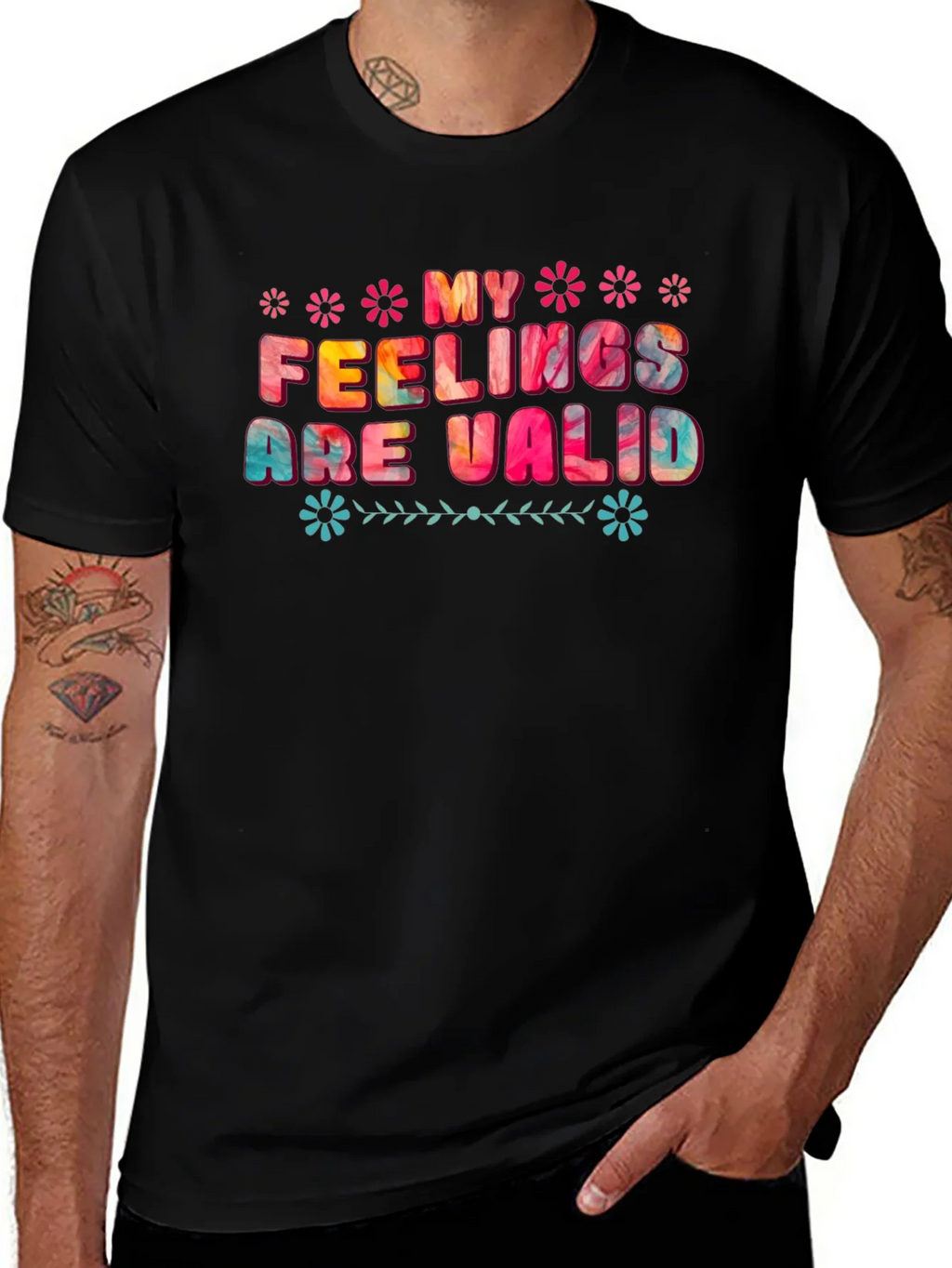 My Feelings Are Valid Graphic Tee - Black product image 1