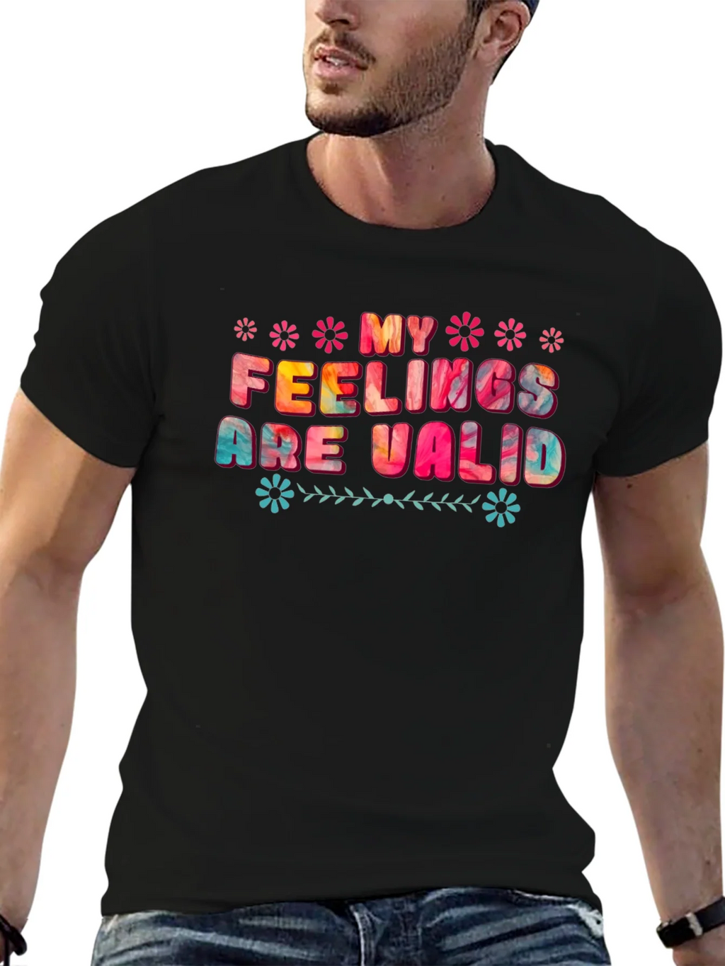 My Feelings Are Valid Graphic Tee - Black product image 6