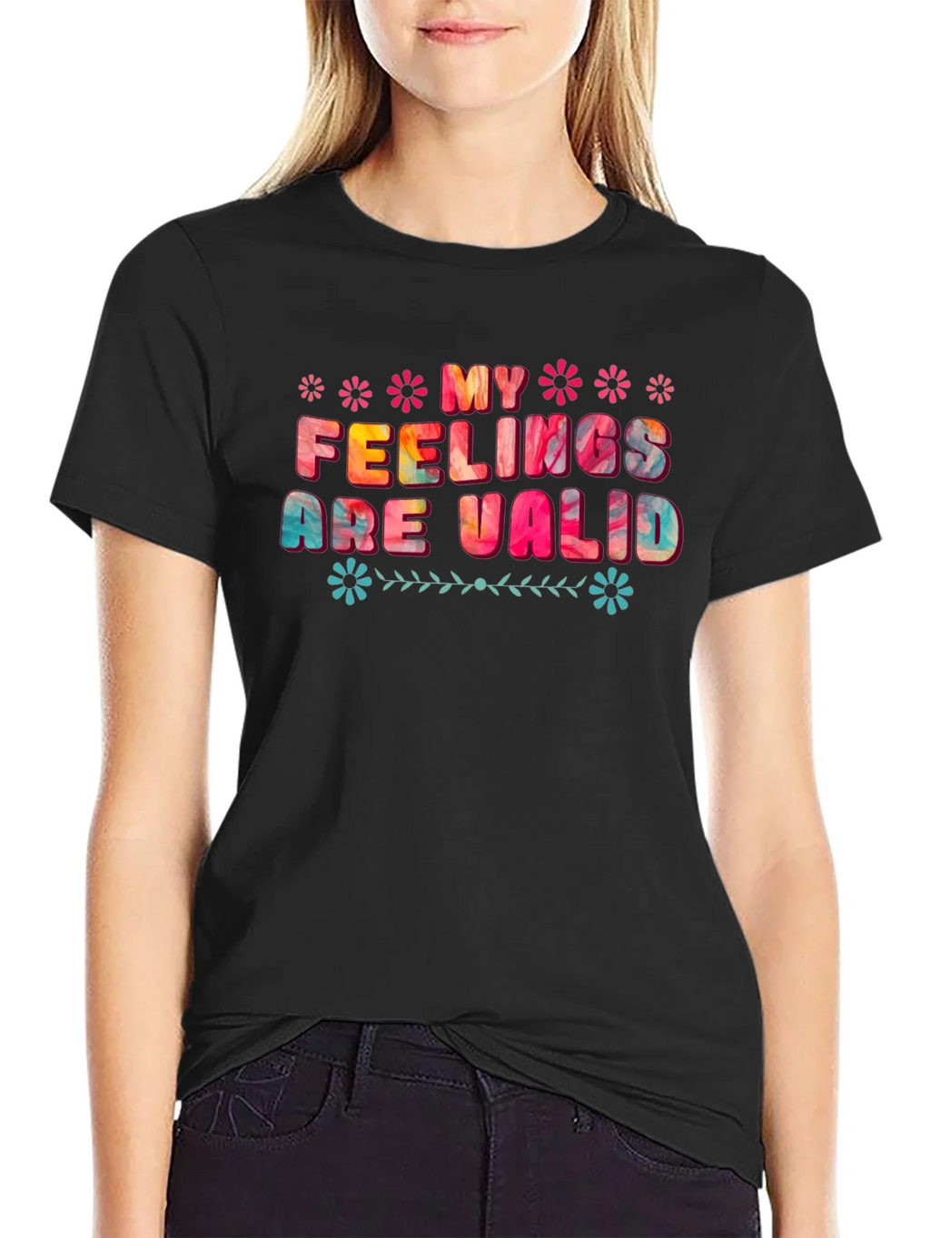 My Feelings Are Valid Graphic Tee - Black product image 2