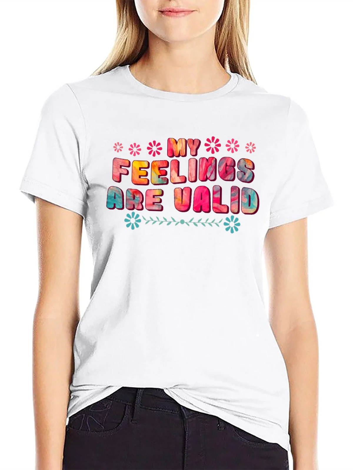 My Feelings Are Valid Graphic Tee - Black product image 8