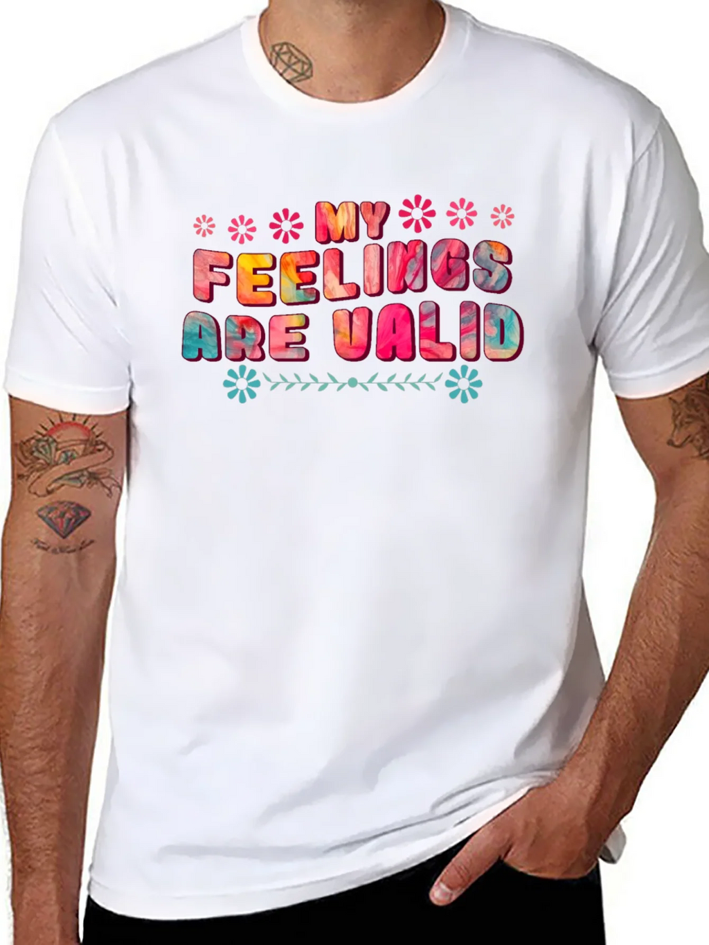 My Feelings Are Valid Graphic Tee - Black product image 7
