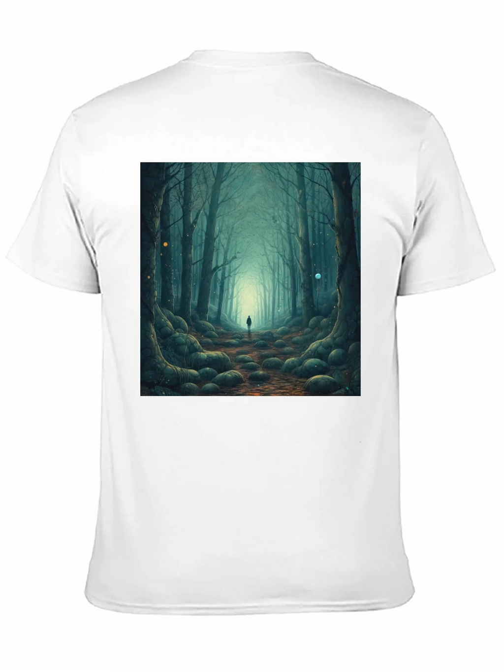 Mystic Forest Graphic Tee - Black Cotton T-Shirt product image 10