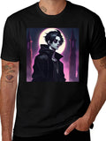 Black T-Shirt with Vampire Anime Design product image 1