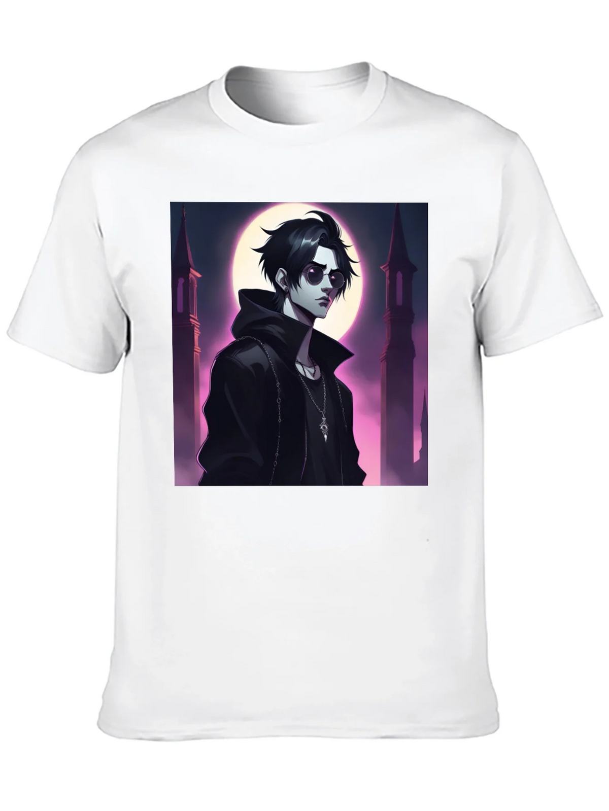 Black T-Shirt with Vampire Anime Design product image 9