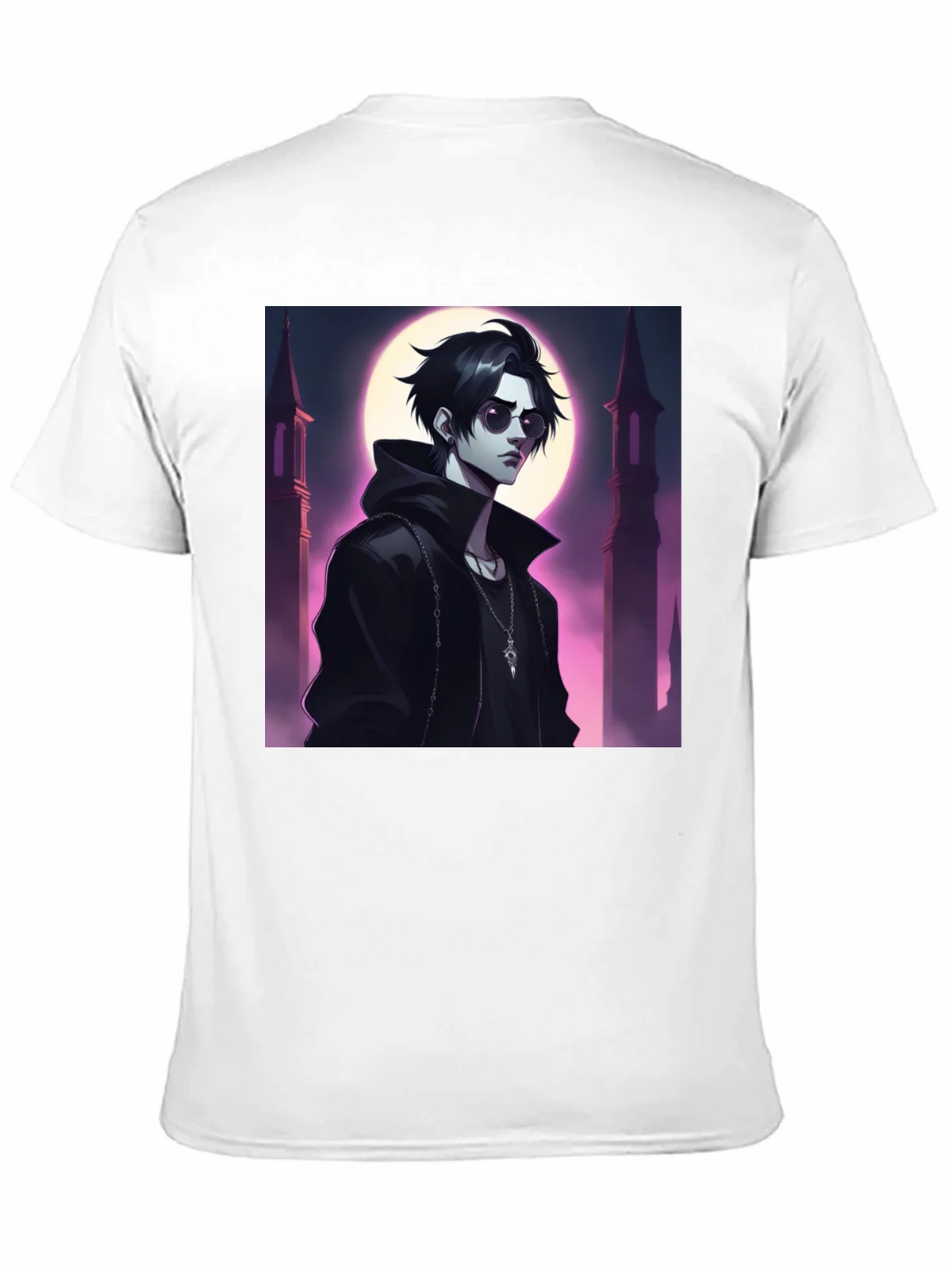 Black T-Shirt with Vampire Anime Design product image 10