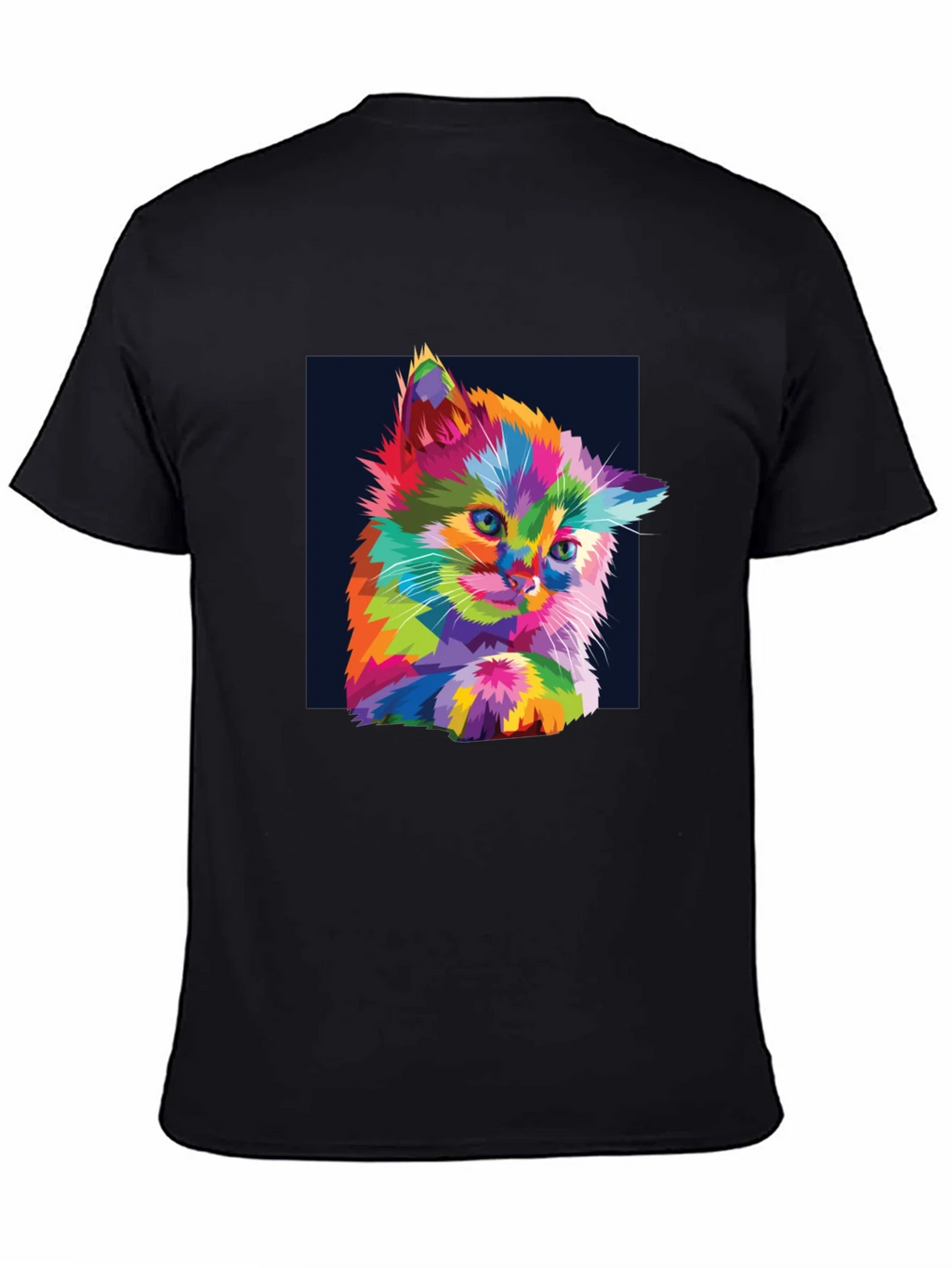 Colorful Kitten Graphic Tee - Soft Cotton Blend T-Shirt product image 3