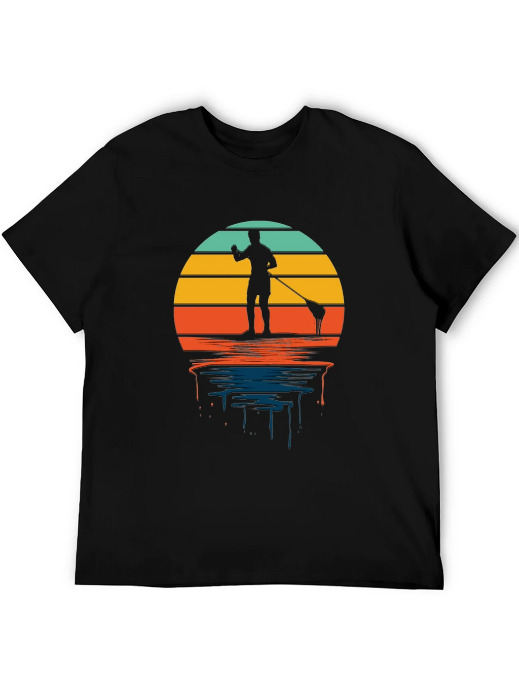 Retro Paddle Boarding T-Shirt - Sunset Design product image 5