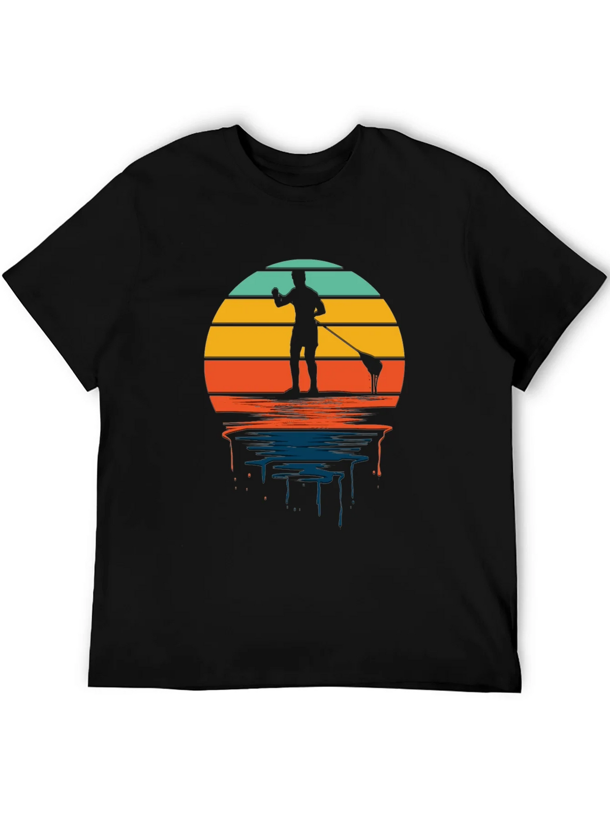 Retro Paddle Boarding T-Shirt - Sunset Design product image 5