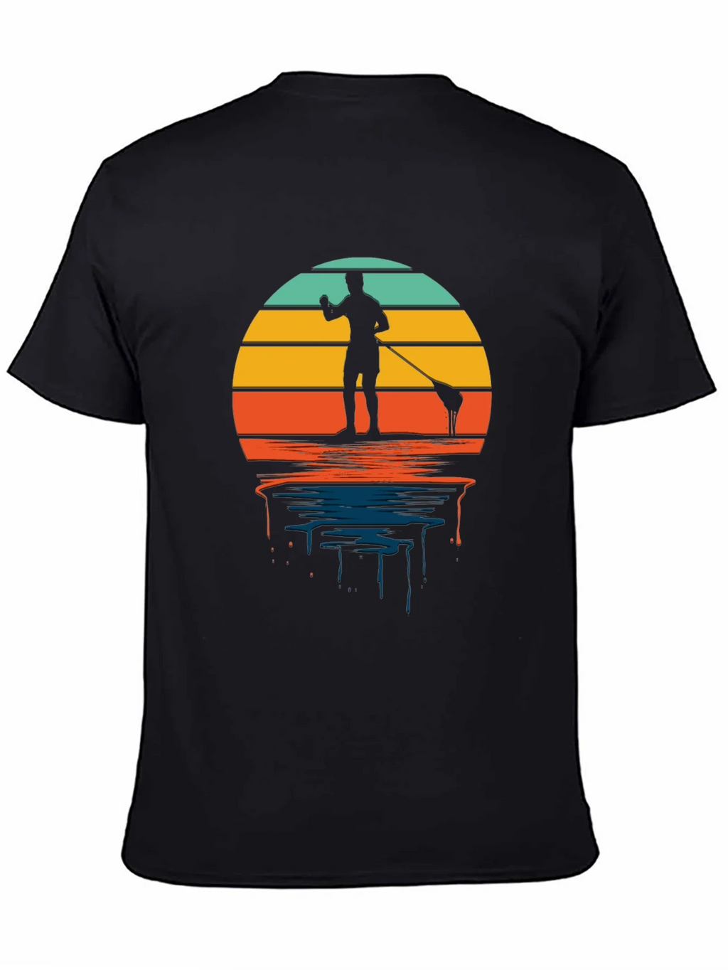Retro Paddle Boarding T-Shirt - Sunset Design product image 4