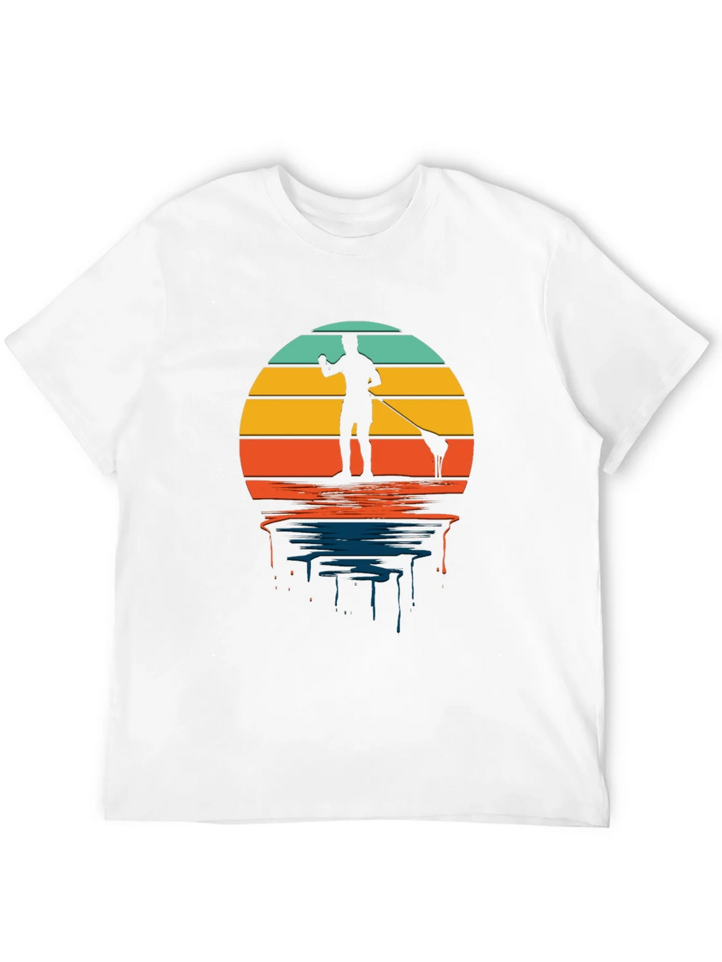 Retro Paddle Boarding T-Shirt - Sunset Design product image 11