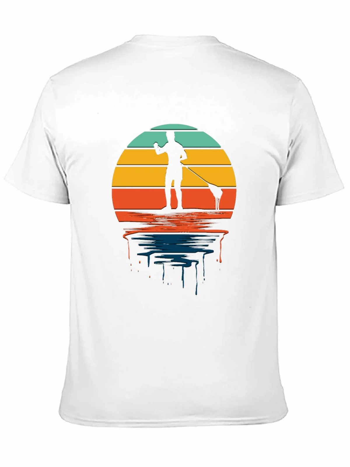Retro Paddle Boarding T-Shirt - Sunset Design product image 10