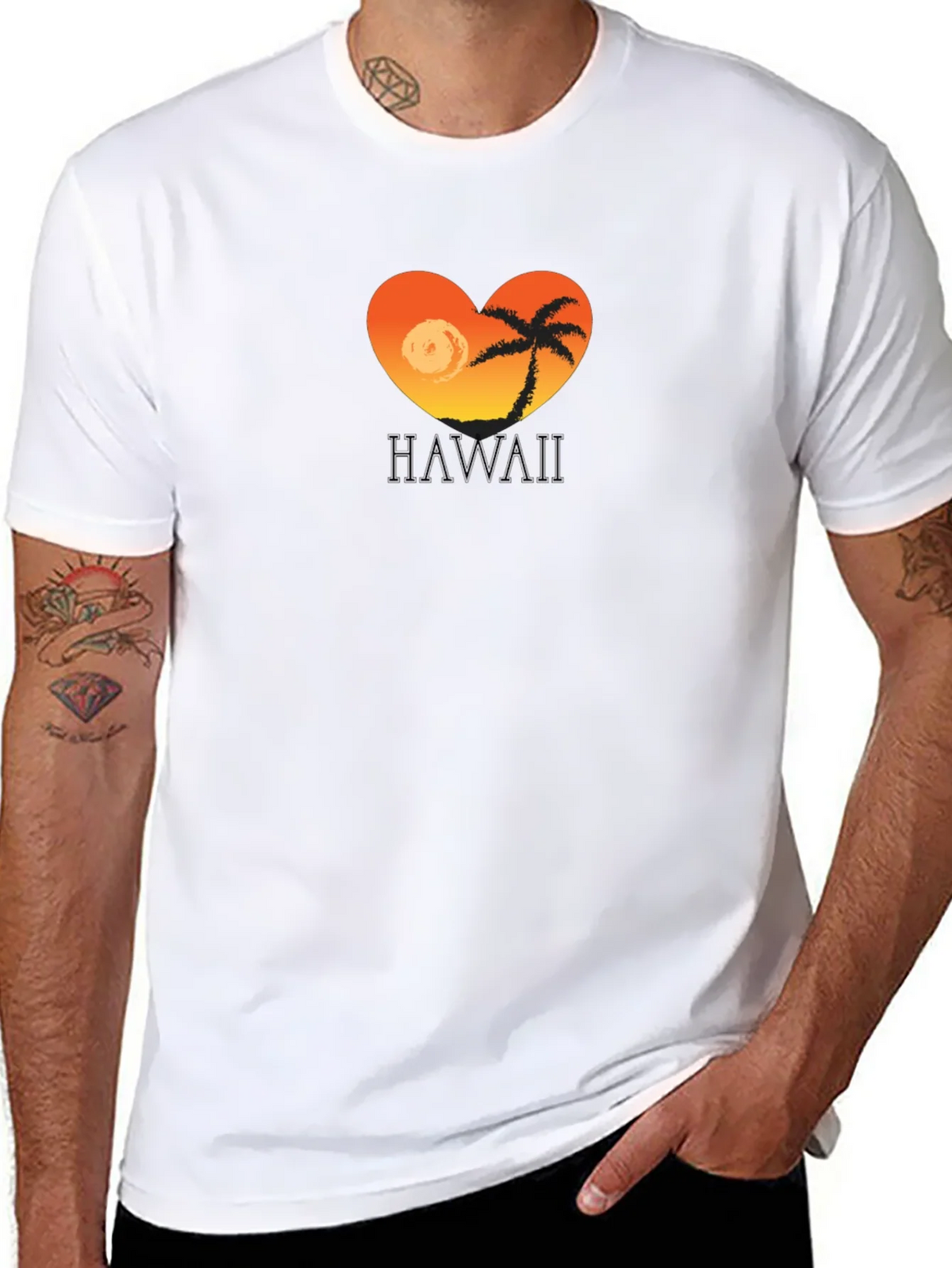 Hawaii Sunset Heart T-Shirt - Tropical Island Tee product image 7