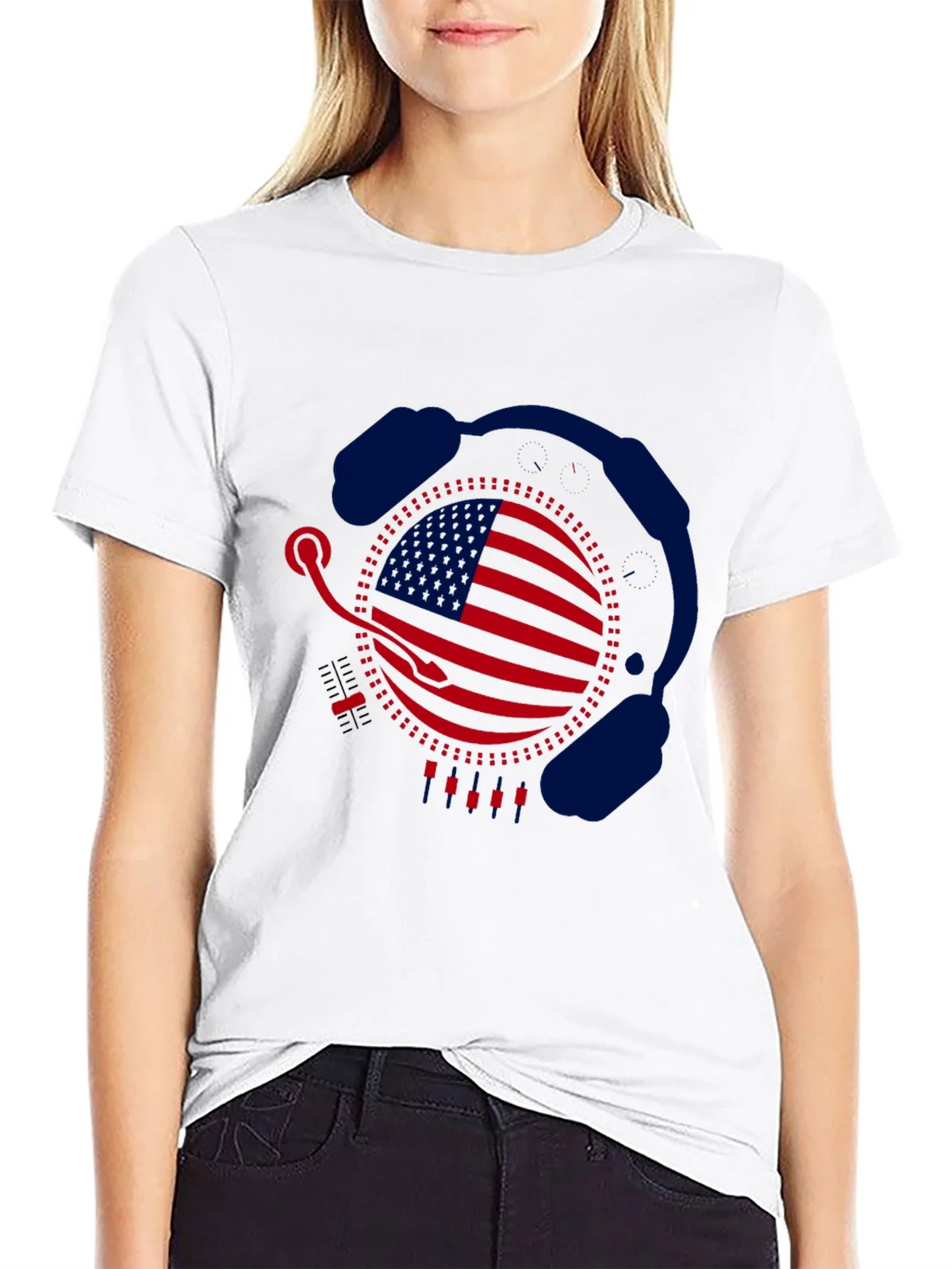American DJ Headphone Graphic T-Shirt product image 8