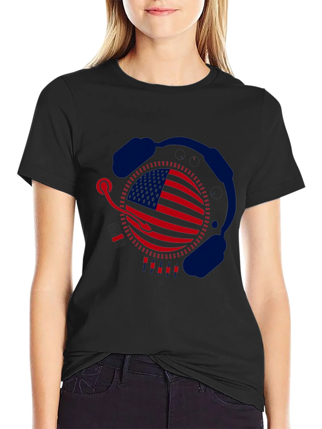 American DJ Headphone Graphic T-Shirt product image 2